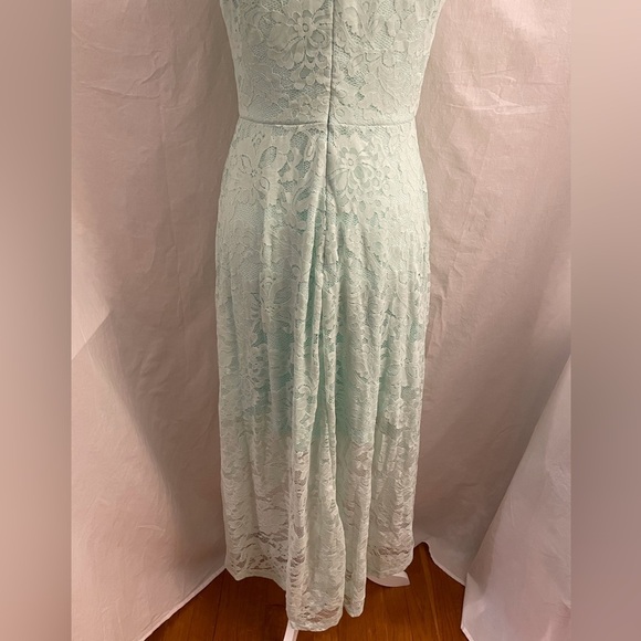 Halter Dress High Low Mint Green Size L - Picture 10 of 15